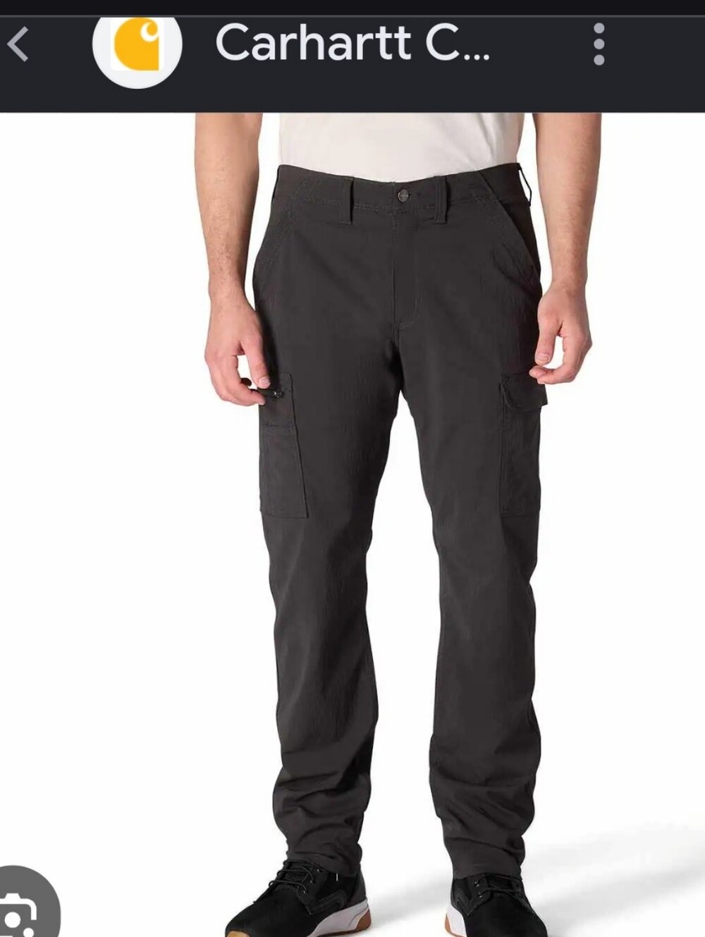 Carhartt Men's Ripstop Work Pants 30x30 Relaxed Fit Charcoal Gray Uniform
